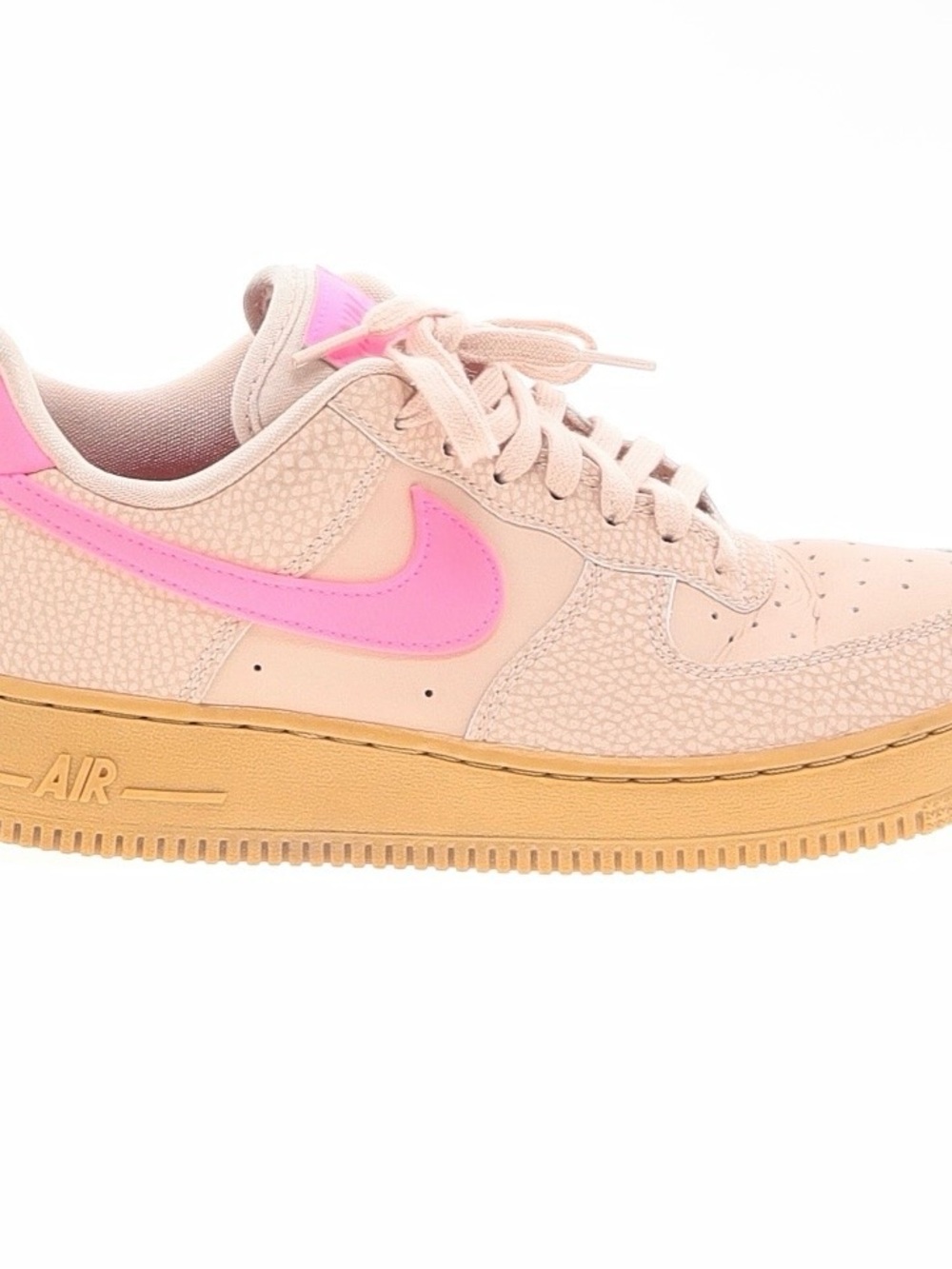 Nike Air Force 1 Particlr Beige and hyper pink gum rubber outsole 8